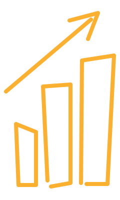 Image décorative - Graphique orange tracé à la main illustrant l'analyse de la progression mentale du sportif